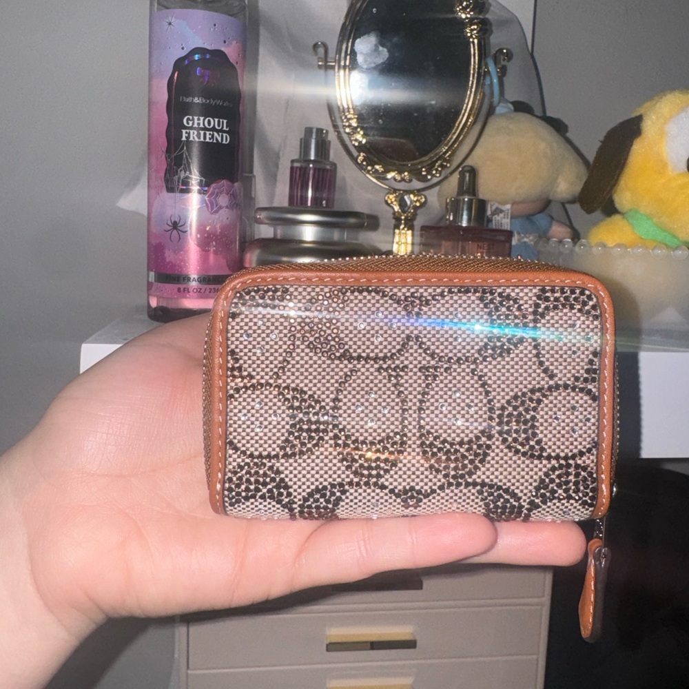 Coach crystal jacquard wallet